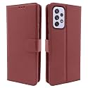 Pikkme Samsung Galaxy A72 Vintage Flip Cover Leather Wallet Case &amp; Cover Shockproof TPU for Samsung Galaxy A72 (Brown)