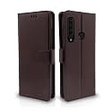 Pikkme Samsung Galaxy A9 2018 Flip Case Leather Finish | Inside TPU with Card Pockets | Wallet Stand and Shock Proof | Magnetic Closing | Complete Protection Flip Cover (Coffee)