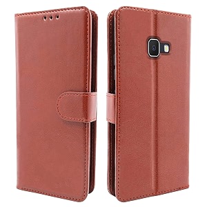 pikkme samsung galaxy c9 pro flip cover magnetic leather wallet case shockproof tpu for samsung galaxy c9 pro brown