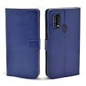 Pikkme Samsung Galaxy F41 Leather Flip Cover Wallet Case for Samsung Galaxy F41 (Blue)