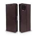 Pikkme Samsung Galaxy F62 Flip Case Leather Finish | Inside TPU with Card Pockets | Wallet Stand and Shock Proof | Magnetic Closing | Complete Protection Flip Cover for Samsung Galaxy F62 (Coffee)
