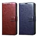 Pikkme Samsung Galaxy M31 Flip Cover Magnetic Leather Wallet Case Shockproof TPU for Samsung Galaxy M31 (Brown,Blue)