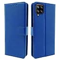 Pikkme Samsung Galaxy M42 Flip Cover Leather Finish | Inside TPU with Card Pockets | Wallet Stand and Shock Proof | Complete Protection Flip Case (Blue)