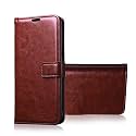 Pikkme Samsung Galaxy Note 4 Flip Cover| Brown Leather Finish | Inside TPU with Card Holder | Wallet Stand | Shock Proof | Magnetic Closure | 360 Degree Complete Protection Flip Cover for Samsung Galaxy Note 4