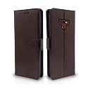 Pikkme Samsung Galaxy Note 9 Flip Case Leather Finish | Inside TPU with Card Pockets | Wallet Stand and Shock Proof | Magnetic Closing | Complete Protection Flip Cover (Coffee)