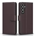 Pikkme Samsung Galaxy S23 FE 5G Flip Cover Leather Finish | Wallet Stand and Shock Proof | Inside TPU with Card Pockets | Complete Protection Flip Case (Coffee)