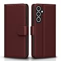 Pikkme Samsung Galaxy S23 FE 5G Flip Cover Leather Finish | Wallet Stand and Shock Proof | Inside TPU with Card Pockets | Complete Protection Flip Case (Brown)