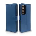 Pikkme Samsung Galaxy S24 5G Flip Cover Leather Finish | Inside TPU with Card Pockets | Wallet Stand and Shock Proof | Complete Protection Flip Case (Blue)