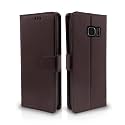 Pikkme Samsung Galaxy S7 Edge Flip Case Leather Finish | Inside TPU with Card Pockets | Wallet Stand and Shock Proof | Magnetic Closing | Complete Protection Flip Cover (Coffee)