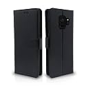 Pikkme Samsung Galaxy S9 Flip Case Leather Finish | Inside TPU with Card Pockets | Wallet Stand and Shock Proof | Magnetic Closing | Complete Protection Flip Cover for Samsung Galaxy S9 (Black)