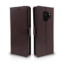 Pikkme Samsung Galaxy S9 Flip Case Leather Finish | Inside TPU with Card Pockets | Wallet Stand and Shock Proof | Magnetic Closing | Complete Protection Flip Cover for Samsung Galaxy S9 (Coffee)