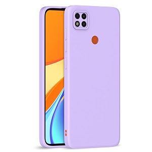 pikkme soft matte liquid silicone tpu camera protection shockproof slim back case for mi redmi 10a  redmi 9  redmi 9c  9 activpoco c31 purple