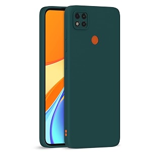 pikkme mi redmi 10a  redmi 9  redmi 9c  9 activpoco c31 back cover soft matte liquid silicone tpu  camera protection  shockproof slim back case green