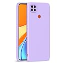 Pikkme Soft Matte Liquid Silicone TPU Camera Protection Shockproof Slim Back Case for Mi Redmi 10A / Redmi 9 / Redmi 9C / 9 Activ/Poco C31 (Purple)