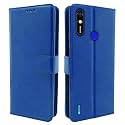Pikkme Techno Spark Go Plus Flip Cover Magnetic Leather Wallet Case Shockproof TPU for Tecno Spark Go Plus (Blue)