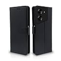 Pikkme Tecno Pova 5 / Tecno Pova 5 Pro 5G Flip Cover Leather Finish | Inside TPU with Card Pockets | Wallet Stand and Shock Proof | Complete Protection Flip Case (Black)
