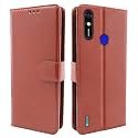 Pikkme Tecno Spark Go Plus Flip Cover Magnetic Leather Wallet Case Shockproof TPU for Tecno Spark Go Plus (Brown)