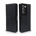 Pikkme Vivo T3 5G / Vivo Y200e 5G Flip Cover Leather Finish | Inside TPU with Card Pockets | Wallet Stand and Shock Proof | Complete Protection Flip Case (Black)