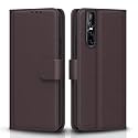 Pikkme Vivo V15 Pro Flip Case Leather Finish | Inside TPU with Card Pockets | Wallet Stand and Shock Proof | Magnetic Closing | Complete Protection Flip Cover for Vivo V15 Pro (Coffee)