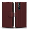 Pikkme Vivo V15 Pro Flip Case Leather Finish | Inside TPU with Card Pockets | Wallet Stand and Shock Proof | Magnetic Closing | Complete Protection Flip Cover for Vivo V15 Pro (Brown)