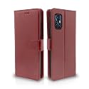 Pikkme Vivo V17 Flip Cover Magnetic Leather Wallet Case Shockproof TPU for Vivo V17 Brown