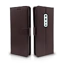 Pikkme Vivo V17 Pro Flip Case Leather Finish | Inside TPU with Card Pockets | Wallet Stand and Shock Proof | Magnetic Closing | Complete Protection Flip Cover for Vivo V17 Pro (Coffee)