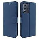 Pikkme Vivo V23 5G Flip Cover | PU Leather Finish | 360 Protection | Wallet &amp; Stand | Strong Magnetic Flip Case for Vivo V23 5G (Blue)