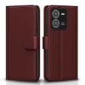 Pikkme Vivo V25 5G Flip Case Leather Finish | Inside TPU with Card Pockets | Wallet Stand and Shock Proof | Magnetic Closing | Complete Protection Flip Cover for Vivo V25 5G (Brown)