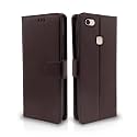 Pikkme Vivo V7 Plus Flip Case Leather Finish | Inside TPU with Card Pockets | Wallet Stand and Shock Proof | Magnetic Closing | Complete Protection Flip Cover for Vivo V7 Plus (Coffee)