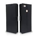 Pikkme Vivo V7 Plus Flip Case Leather Finish | Inside TPU with Card Pockets | Wallet Stand and Shock Proof | Magnetic Closing | Complete Protection Flip Cover for Vivo V7 Plus (Black)