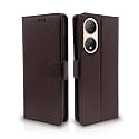Pikkme Vivo Y100 5G Flip Cover Leather Finish | Inside TPU with Card Pockets | Wallet Stand and Shock Proof | Complete Protection Flip Case (Coffee)