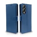Pikkme Vivo Y17s Flip Cover Leather Finish | Inside TPU with Card Pockets | Wallet Stand and Shock Proof | Complete Protection Flip Case (Blue)