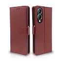 Pikkme Vivo Y17s Flip Cover Leather Finish | Inside TPU with Card Pockets | Wallet Stand and Shock Proof | Complete Protection Flip Case (Brown)