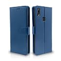 Pikkme Vivo Y83 Pro Flip Cover Leather Finish | Inside TPU with Card Pockets | Wallet Stand and Shock Proof | Magnetic Closing | Complete Protection Flip Case (Blue)