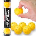 PIKKOFUN React Mini Pickleball Balls - 5 Pack Quiet Training Balls for Improve Hand Speed, Paddle Control and Accuracy