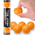 PIKKOFUN React Mini Pickleball Balls - 5 Pack Quiet Training Balls for Improve Hand Speed, Paddle Control and Accuracy