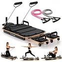 Pilates Reformer Board for Home with 4 Resistance Bands