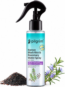 pilgrim korean black rice and rosemary water spray hair styler with biotin hair styler 400 ml