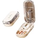 Pill Cutter Splitter for Small &amp; Tiny Pills Cuts into 1/2 1/4 Beige