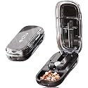 Pill Cutter Splitter for Small &amp; Tiny Pills Cuts into 1/2 1/4 Black