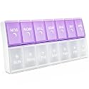 Pill Organizer 2 Times a Day, Large Weekly AM PM Pill Box, Day Night Medicine Organizer, Pill Case Twice A Day, 7 Day Pill Container