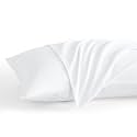 Pillowcase 16 x 22 Inch, 600 Thread Count Egyptian Cotton Set of 2 Pillowcase Zipper Closure Pillow Cover - Travel 16x22 Zipper, White Solid
