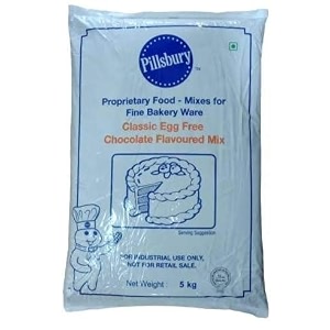 pillsbury eggless cake premix powder all purpose veg cake mix for baking cake pastry - pillsbury chocolate 5 kg pack of 1