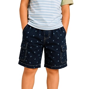 Pilolo Kids Cargo Pocket Denim Shorts for