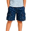 Pilolo Kids Cargo Pocket Denim Shorts for