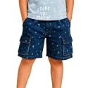 Pilolo Kids Cargo Pocket Denim Shorts for