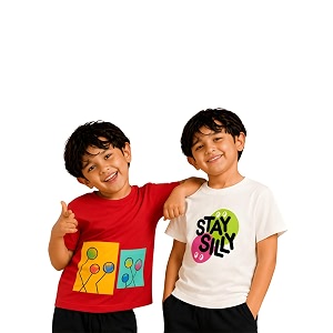 Pilolo Kids Soft Cotton Lycra Pocket T-Shirt