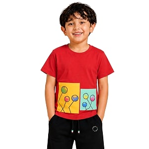 Pilolo Kids Soft Cotton Lycra Pocket T-Shirt