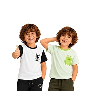 Pilolo Kids Soft Cotton Lycra Pocket T-Shirt
