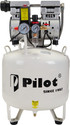 Pilot 750 Watt Oil Free Silent Air Compressor,40L Tank,Copper Motor, Dentists/Home Use Coil Spring Compressor
